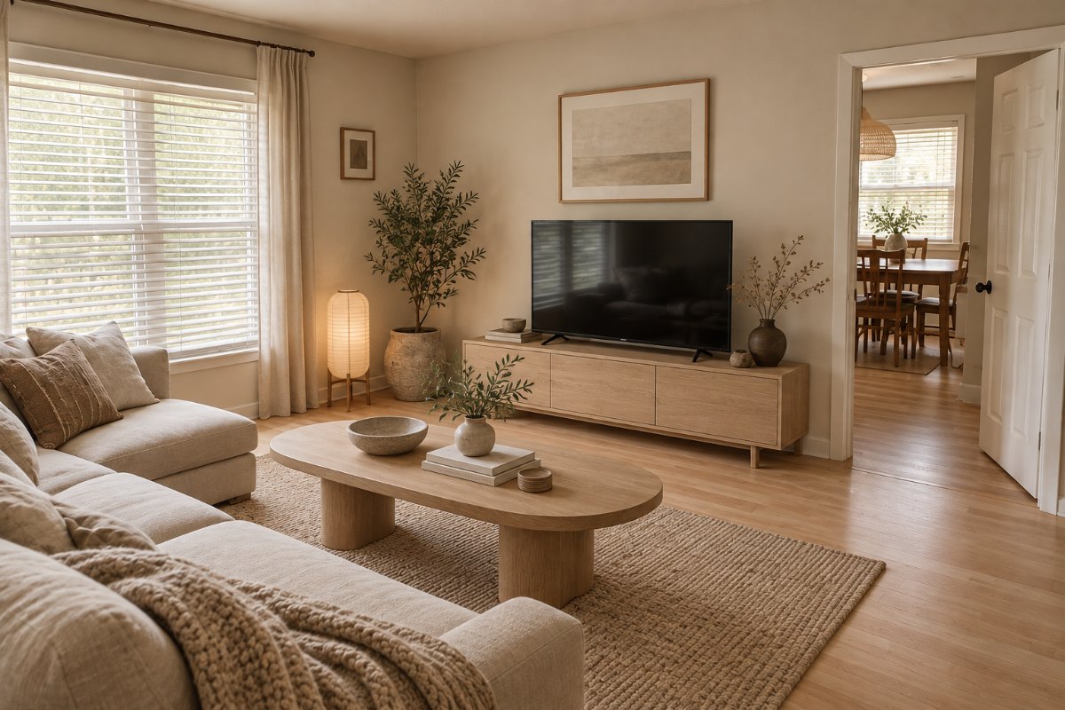 AI room design result exploring a different living room style
